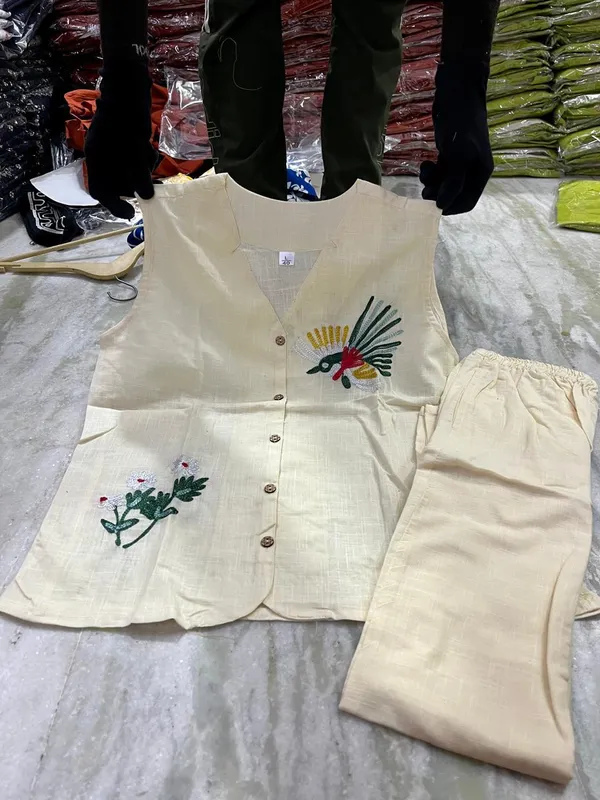 Cream_Cotton_Embroidery_Work_Top_Tunic_For_Women