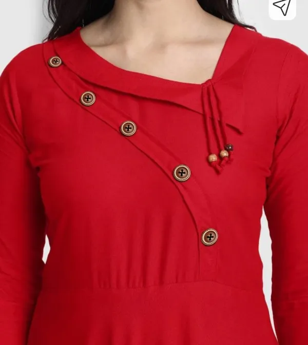 Red_Cotton_Party_Anarkali_Kurta_For_Women
