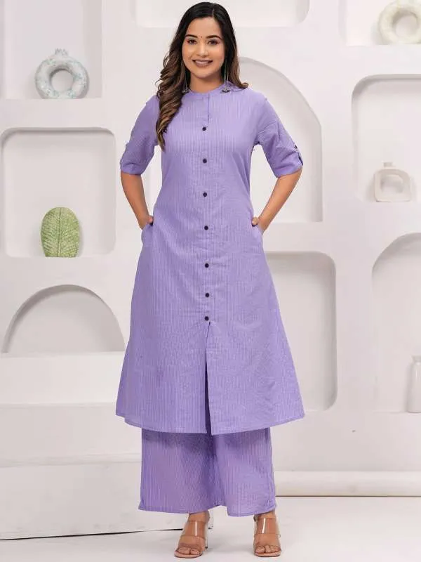 Lavendar_Cotton_Kurta_Set_For_Women
