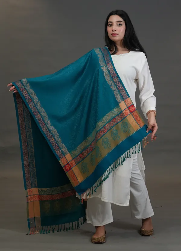 Shifneen_Acrylic_Solid_Women_Shawl_Green