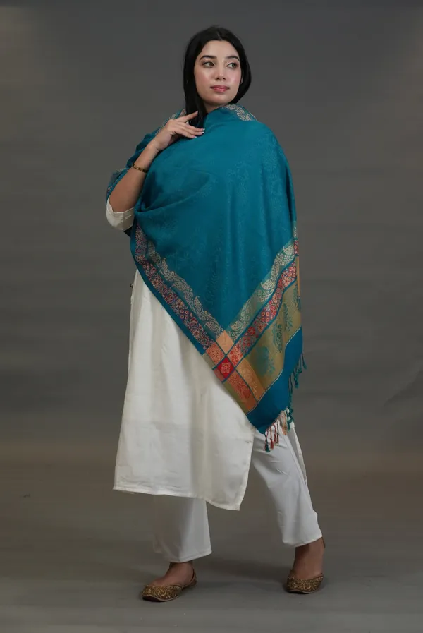 Shifneen_Acrylic_Solid_Women_Shawl_Green
