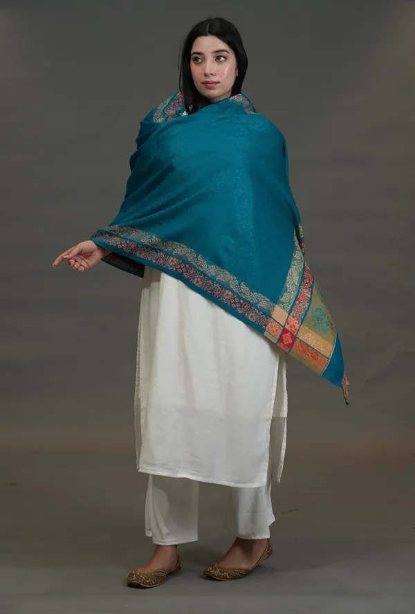 Shifneen_Acrylic_Solid_Women_Shawl_Green
