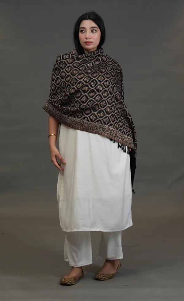 Shifneen_Acrylic_Paisley_Women_Shawl_Black