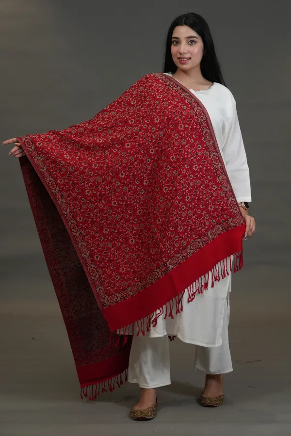 Shifneen_Acrylic_Woven_Women_Shawl_Red