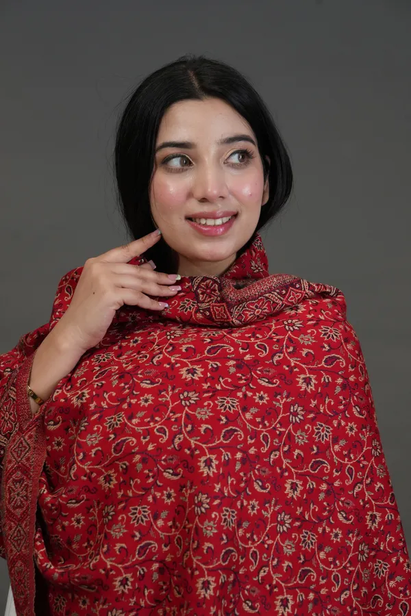 Shifneen_Acrylic_Woven_Women_Shawl_Red