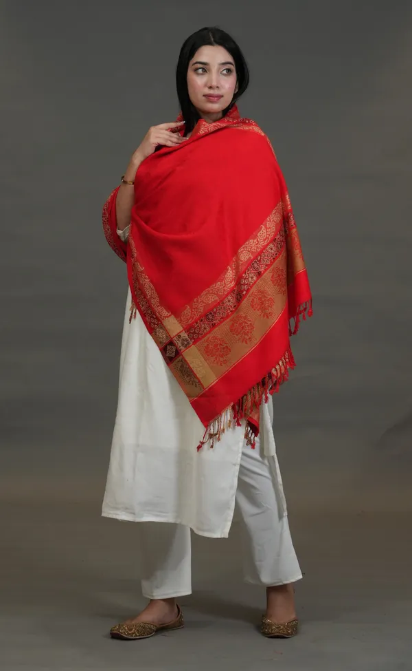 Shifneen_Acrylic_Solid_Women_Shawl_Red
