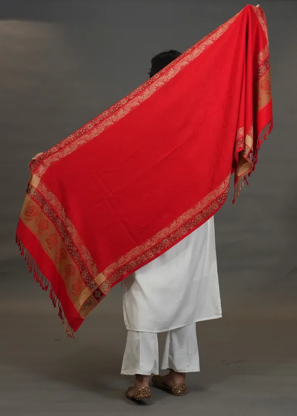 Shifneen_Acrylic_Solid_Women_Shawl_Red