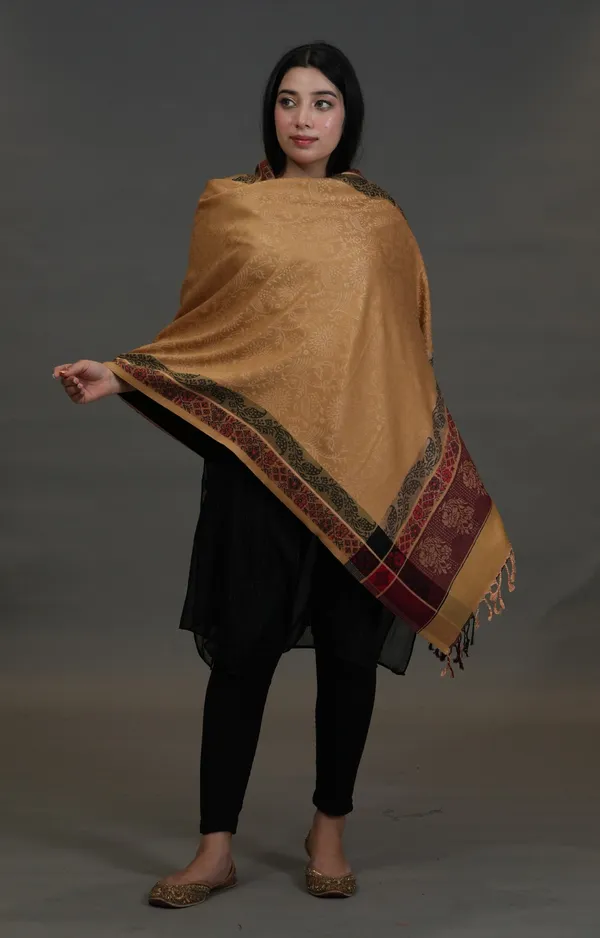 Shifneen_Acrylic_Solid_Women_Shawl_Beige