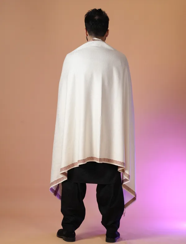 Shifneen_Acrylic_Self_Design_Men_Shawl_White