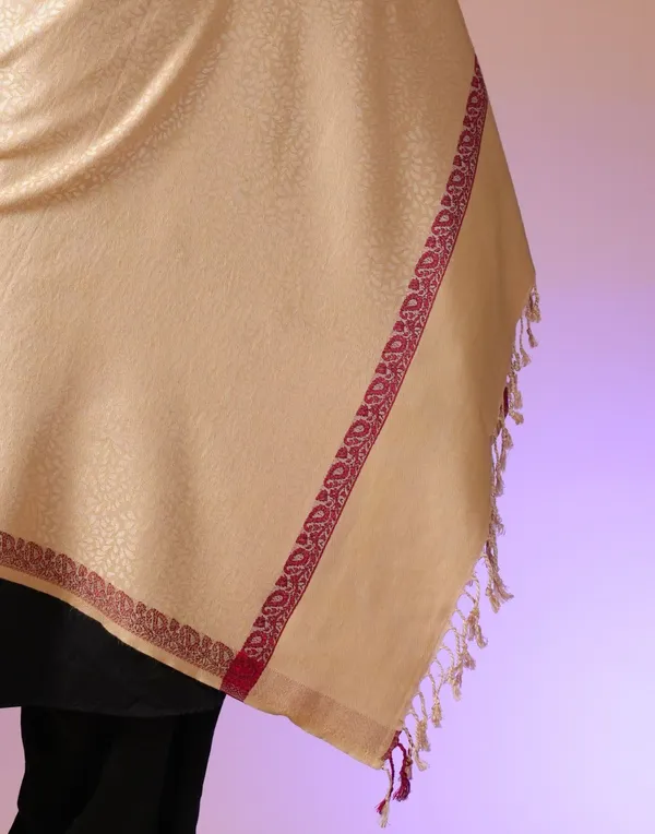 Shifneen_Acrylic_Self_Design_Men_Shawl_Beige