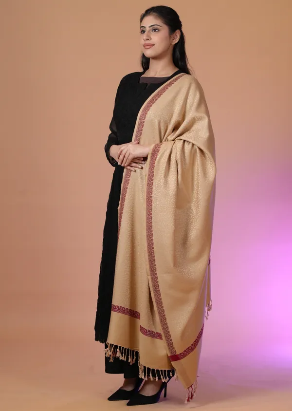 Shifneen_Acrylic_Self_Design_Women_Shawl_Beige