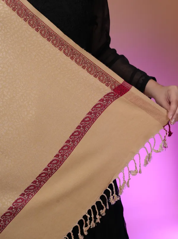 Shifneen_Acrylic_Self_Design_Women_Shawl_Beige