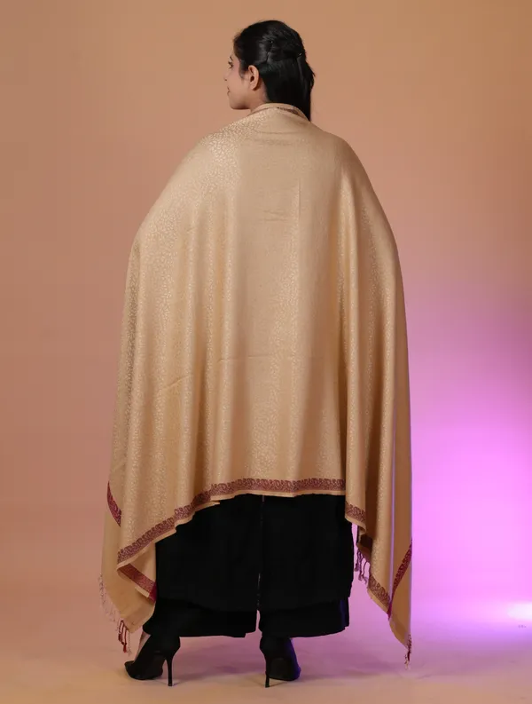 Shifneen_Acrylic_Self_Design_Women_Shawl_Beige