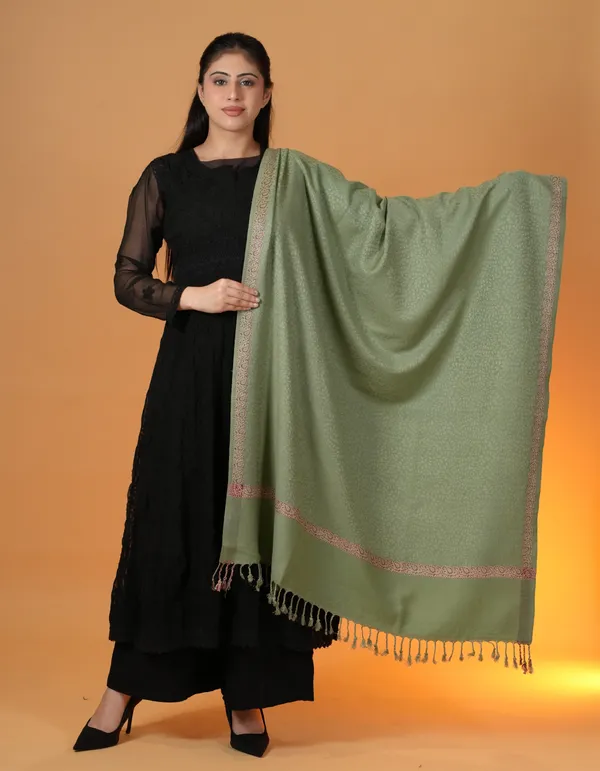Shifneen_Acrylic_Self_Design_Women_Shawl_Light_Green