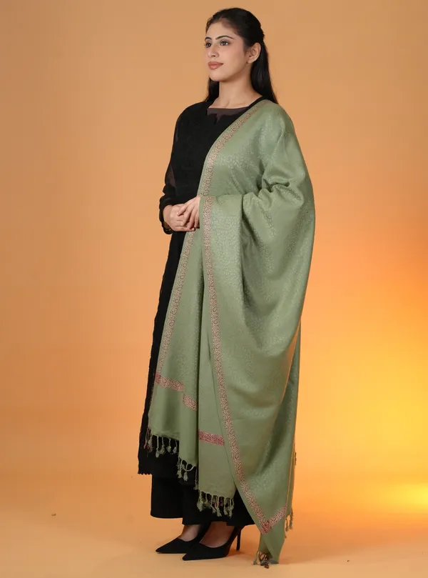 Shifneen_Acrylic_Self_Design_Women_Shawl_Light_Green