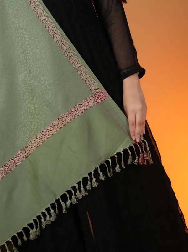 Shifneen_Acrylic_Self_Design_Women_Shawl_Light_Green