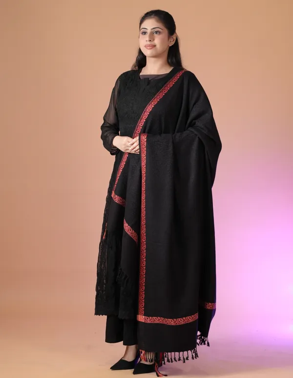 Shifneen_Acrylic_Self_Design_Women_Shawl_Black
