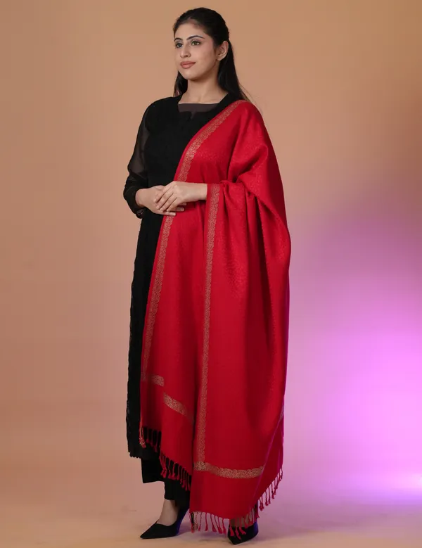 Shifneen_Acrylic_Self_Design_Women_Shawl_Maroon