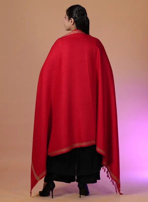 Shifneen_Acrylic_Self_Design_Women_Shawl_Maroon