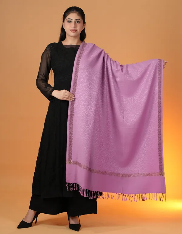 Shifneen_Acrylic_Self_Design_Women_Shawl_Purple