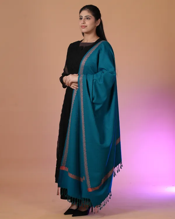 Shifneen_Acrylic_Self_Design_Women_Shawl_Green
