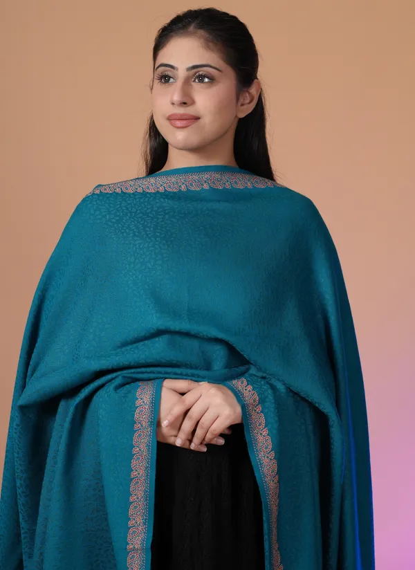 Shifneen_Acrylic_Self_Design_Women_Shawl_Green