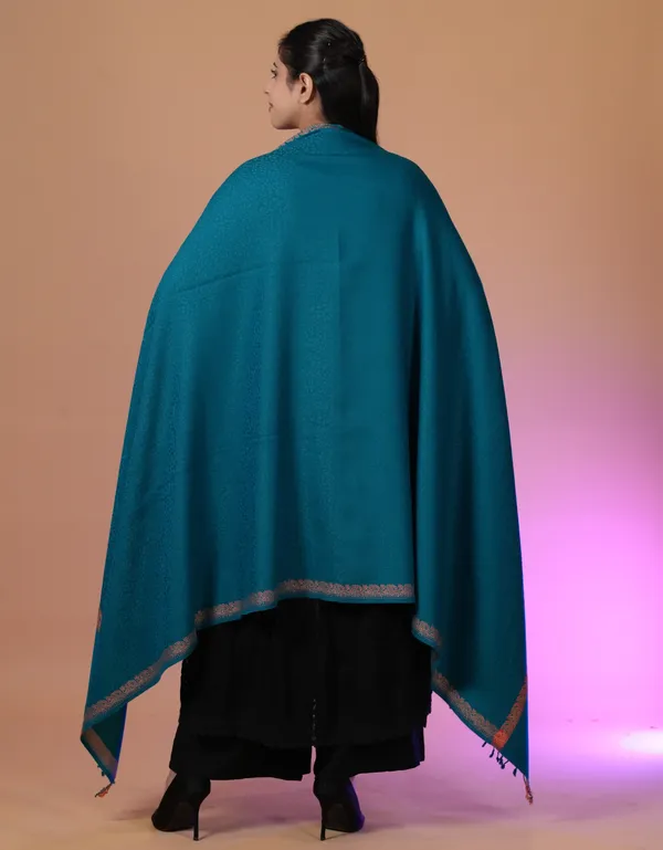 Shifneen_Acrylic_Self_Design_Women_Shawl_Green