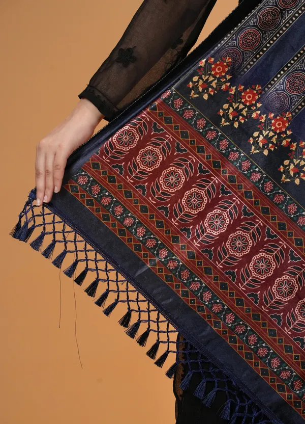 Shifneen_Velvet_Printed_Women_Shawl_Blue