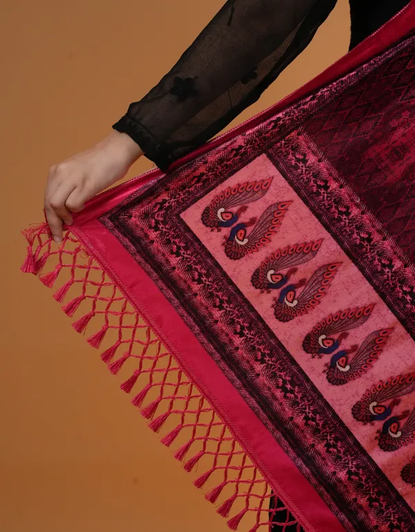 Shifneen_Velvet_Printed_Women_Shawl_Pink
