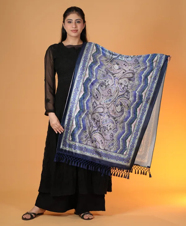 Shifneen_Velvet_Printed_Women_Shawl_Blue