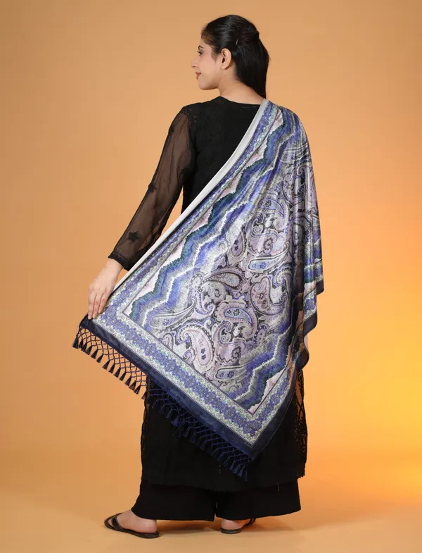 Shifneen_Velvet_Printed_Women_Shawl_Blue