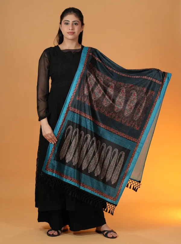 Shifneen_Velvet_Printed_Women_Shawl_Light_Blue