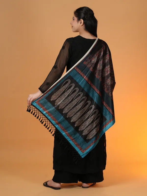 Shifneen_Velvet_Printed_Women_Shawl_Light_Blue
