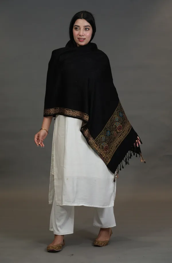 Shifneen_Acrylic_Embroidered_Women_Shawl_Black