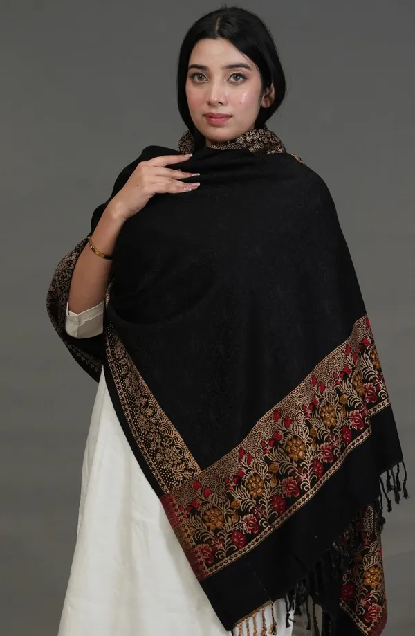 Shifneen_Acrylic_Self_Design_Women_Shawl_Black