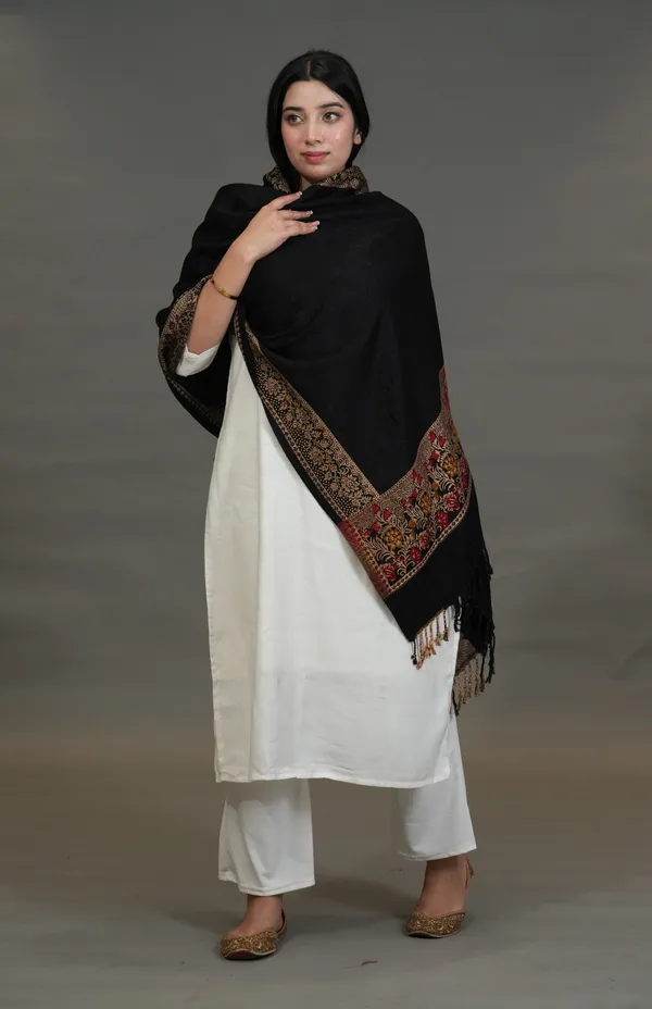 Shifneen_Acrylic_Self_Design_Women_Shawl_Black