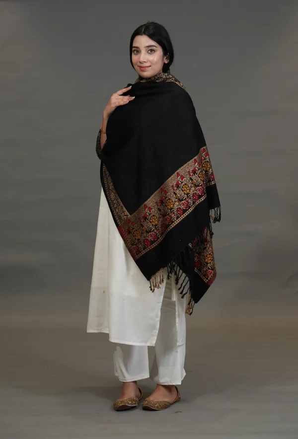 Shifneen_Acrylic_Self_Design_Women_Shawl_Black