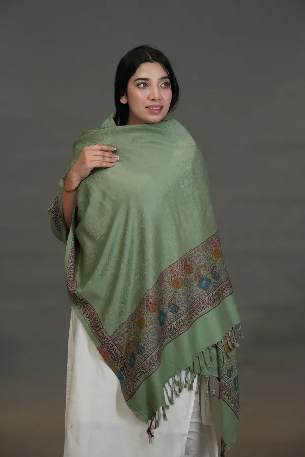 Shifneen_Acrylic_Embroidered_Women_Shawl_Light_Green