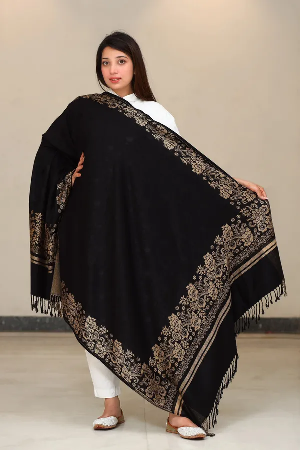 Shifneen_Acrylic_Self_Design_Women_Shawl_Black
