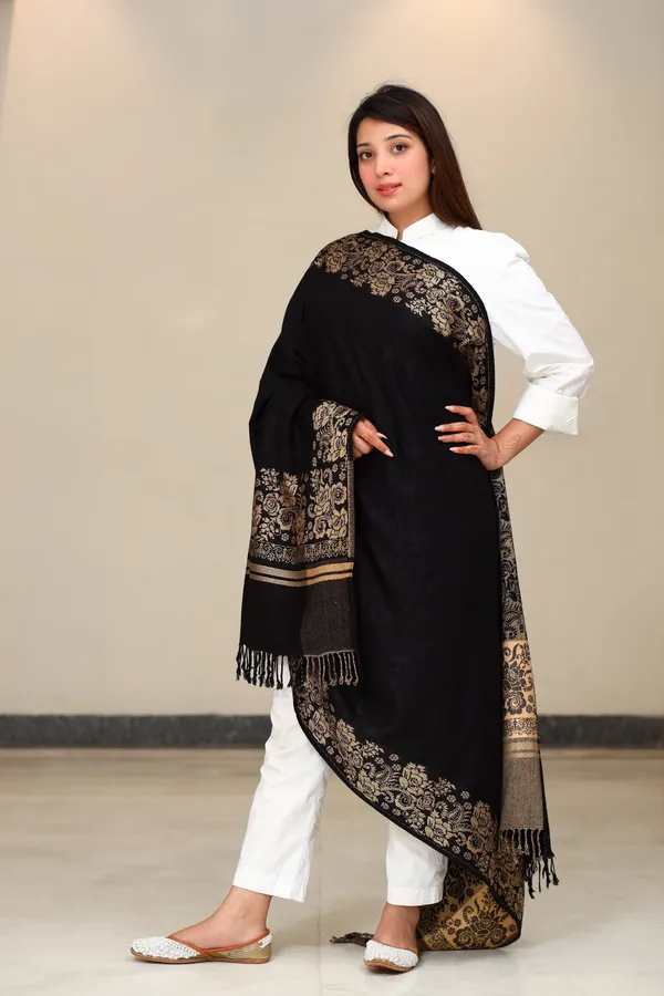 Shifneen_Acrylic_Self_Design_Women_Shawl_Black