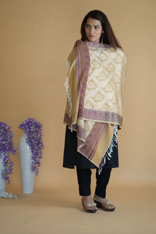 Shifneen_Acrylic_Printed_Women_Shawl_Beige