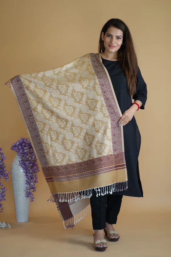Shifneen_Acrylic_Printed_Women_Shawl_Beige