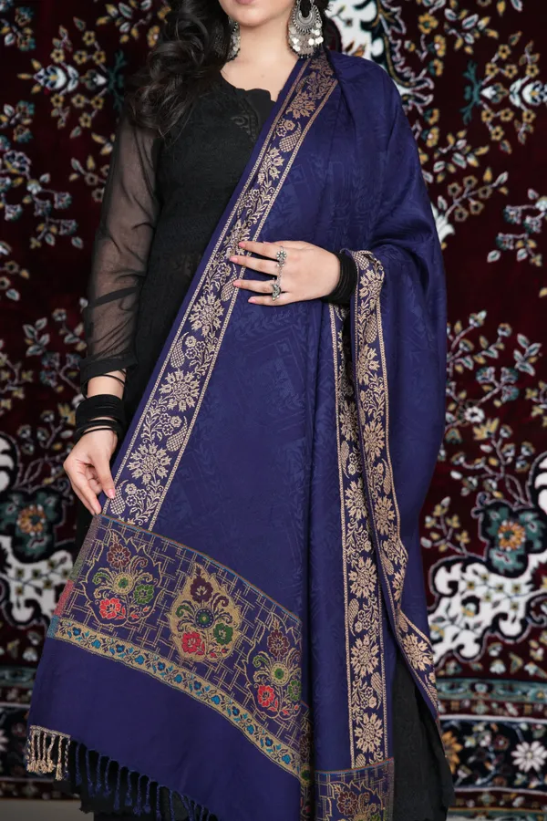 Shifneen_Acrylic_Printed_Women_Shawl_Blue