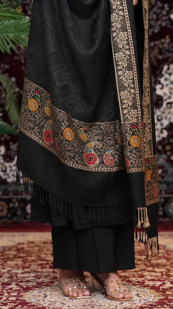 Shifneen_Acrylic_Self_Design_Women_Shawl_Black