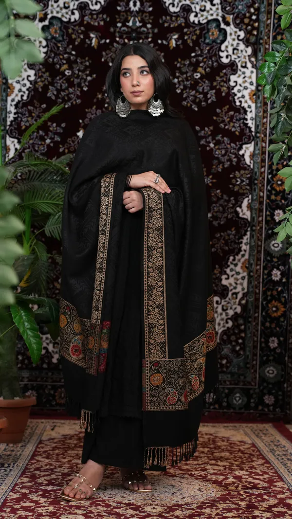 Shifneen_Acrylic_Self_Design_Women_Shawl_Black
