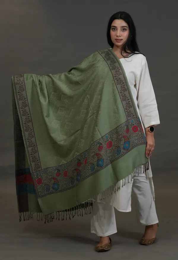 Shifneen_Acrylic_Self_Design_Women_Shawl_Light_Green