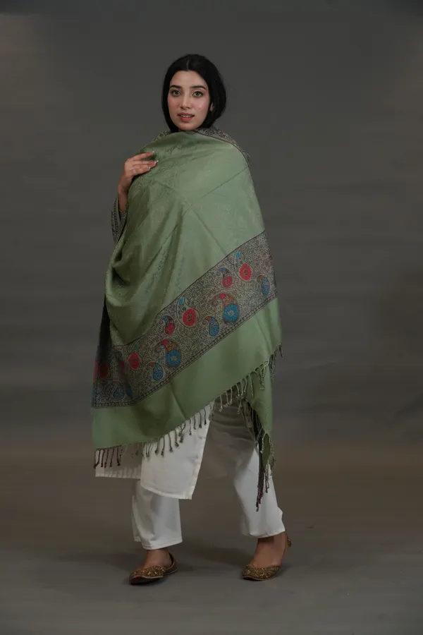 Shifneen_Acrylic_Self_Design_Women_Shawl_Light_Green
