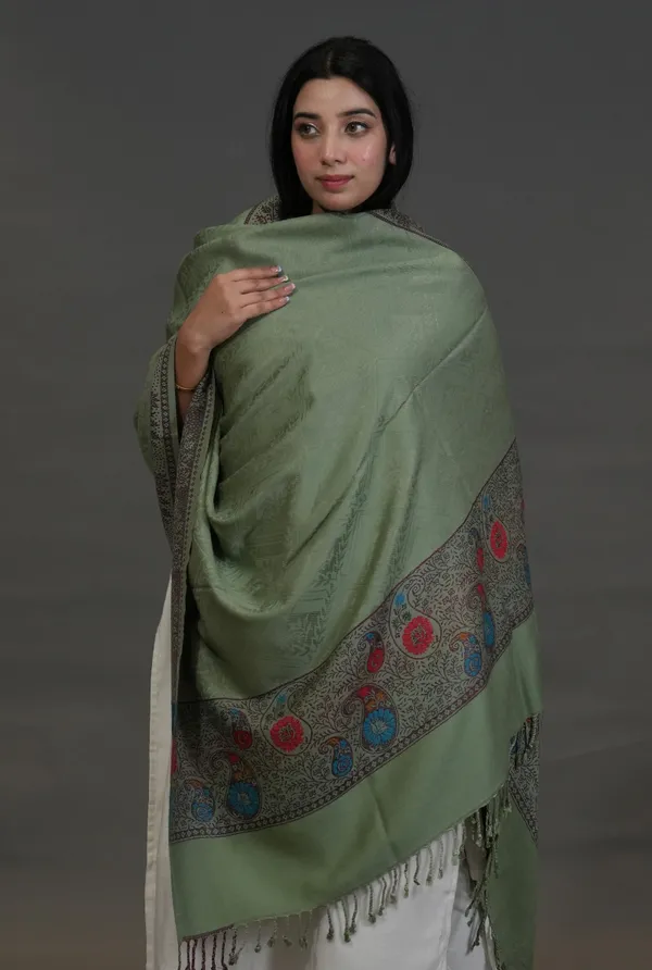 Shifneen_Acrylic_Self_Design_Women_Shawl_Light_Green