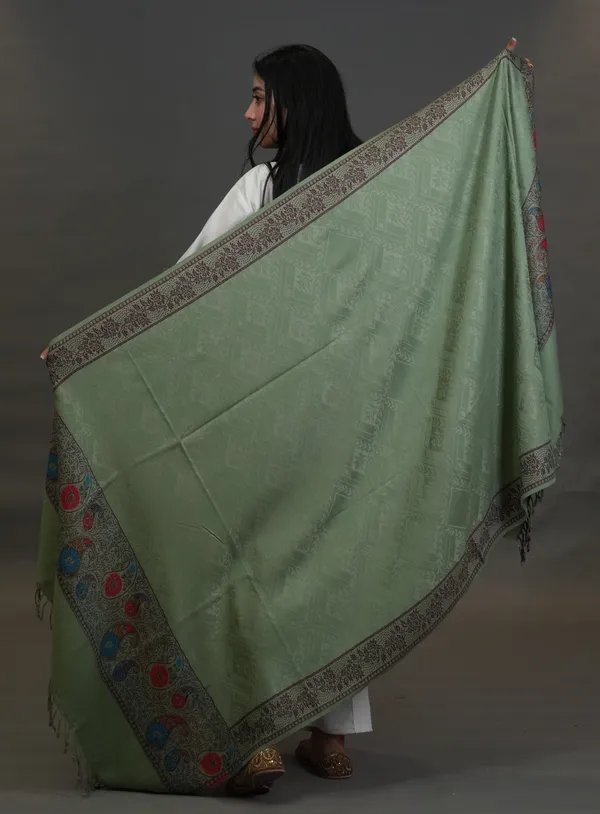 Shifneen_Acrylic_Self_Design_Women_Shawl_Light_Green