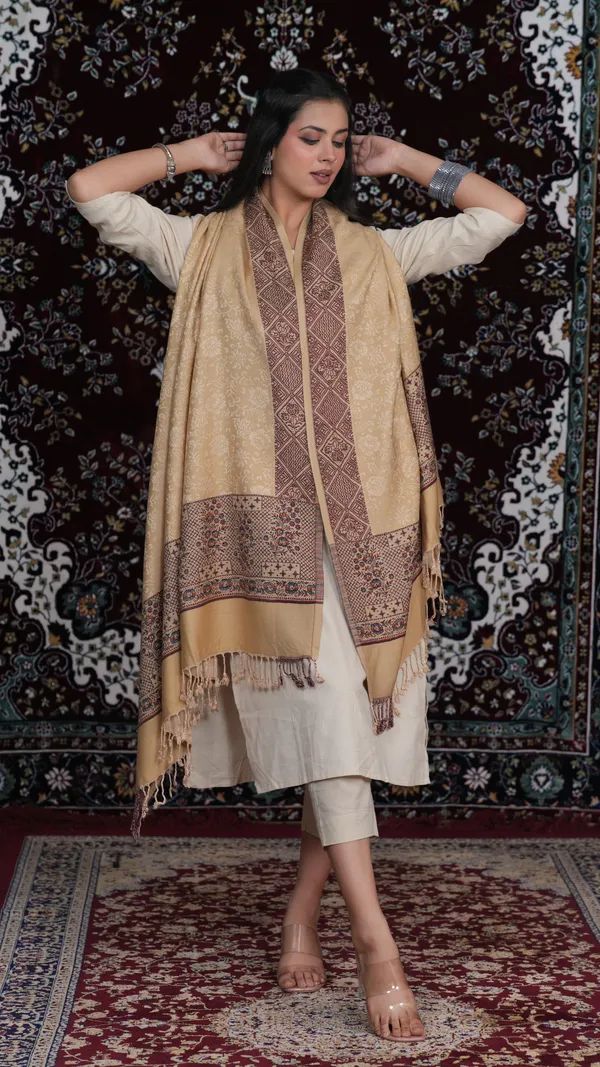 Shifneen_Acrylic_Printed_Women_Shawl_Beige